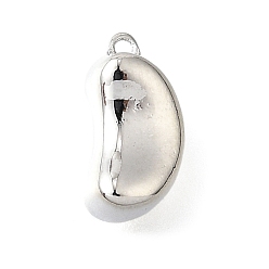 Платина Латунные подвески, амулеты из кешью, долговечный, без свинца и без кадмия, стойки покрытие, платина, 10x5.5x4.5 мм, отверстие : 0.8 мм