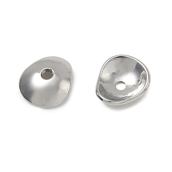 Couleur Acier Inoxydable 304 billes d'acier inoxydable, triangle, couleur inox, 12x10.5x3mm, Trou: 1.8mm