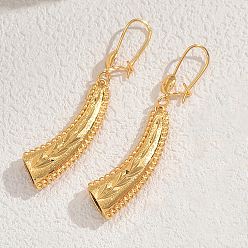 Золотой Серьги-кольца из латунного рога, золотые, 60x11 мм