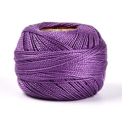Фиолетовый Плетеный полиэфирный корд, для изготовления ювелирных изделий, круглые, фиолетовые, 0.5~1 мм, около 63~64 м / рулон, 10 рулонов / набор