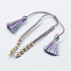 Разноцветный Плетеные шнур нейлона для поделок браслет решений, с 304 фурнитурой из нержавеющей стали, красочный, 6 дюйм ~ 6-3/4 дюйм (150~170 мм) x 1~5x1~2 мм