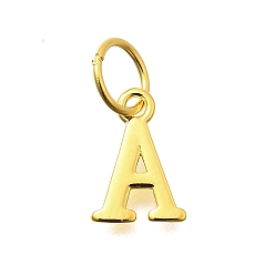 Letter A 925 стерлингов серебряные подвески, реальный 18 k позолоченный, буквы, буква a, 10x7x1 мм, отверстие : 4 мм