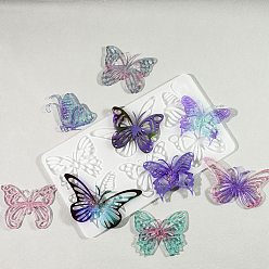 Белый Прямоугольник с узором бабочки, силиконовые формы для подвески своими руками, для уф-смолы, изготовление изделий из эпоксидной смолы, белые, 134x242x6.5 мм, внутренний диаметр: 60~62x58~108 мм