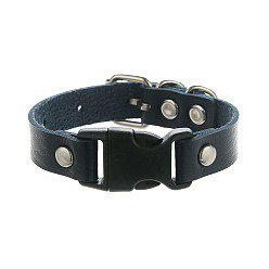 Прусский Синий Браслеты из искусственной кожи, сплава и пластика для мужчин и женщин, платина, берлинская лазурь, 9-7/8 дюйм (25 см)