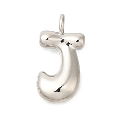 Letter J Стойки обшивки латунные подвески, без кадмия и без свинца, подвески с буквой az~z, буква J, 23x11.5x5 мм, отверстие : 3.5 мм