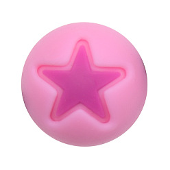 Звезда Круглые пищевые экологически чистые силиконовые бусины, звезда, 15 мм