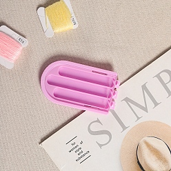 Бледно-Розовый Пластиковые самозакрывающиеся бутылки, градуированная трубка для хранения игл, игольница, розовый жемчуг, 85x49x6 мм