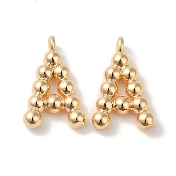 Настоящее золото 18K Латунные подвески, без кадмия, без никеля и без свинца, письмо амулеты, реальный 18 k позолоченный, 13x8x2 мм, отверстие : 1 мм