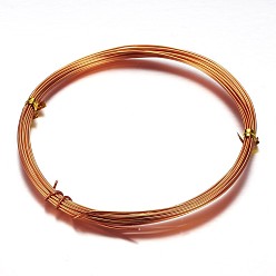 Dark Orange Round Aluminum Wire, Bendable Metal Craft Wire, for DIY Arts and Craft Projects, Dark Orange, 18 Gauge, 1mm, 5m/roll(16.4 Feet/roll)