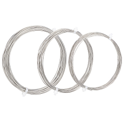 Edelstahl Farbe 3Rolle 304 Edelstahldraht, Edelstahl Farbe, 0.8~1.5 mm, ca. 32.81 Fuß (10 m)/Rolle
