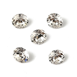 Кристалл Стеклянные стразы кабошоны, задние и задние, граненые, квадратный, алмаз, кристалл, 6x4.5 мм