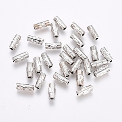 Platino Columna de perlas de plástico ccb, Platino, 8.5x3 mm, agujero: 1.5 mm
