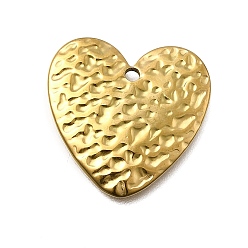 Настоящее золото 18K 304 подвески из нержавеющей стали, сердце, , ионное покрытие (ip), реальный 18 k позолоченный, 21.5x22x2 мм, отверстие : 1.8 мм