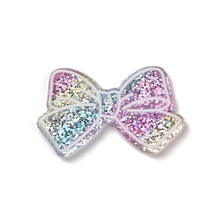 Bowknot Цветные акриловые пластиковые кабошоны, бантом, 17.5x28x2 мм