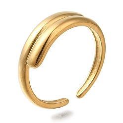Золотой 304 из нержавеющей стали манжеты кольца, золотые, регулируемый, 2.5 мм