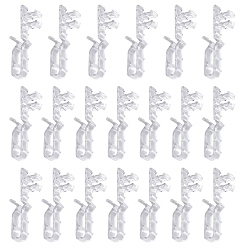 Clear 20Pcs PC Plastic Curtain Overlay Clips, Curtain Orbit Clips, Clear, 24x54x7mm