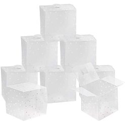 Clear Transparent Plastic PVC Box Gift Packaging, Waterproof Folding Box, Cube, Clear, 6x6x6cm