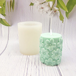 Flower Column Shape Candle DIY Silicone Mold, Molds, For Candle Making, Flower, 10.3x8.2cm