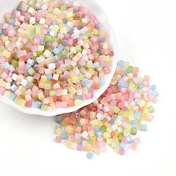 (52) Непрозрачная лаванда 6/0 бисер прозрачные цвета стеклянный, шестигранник (два разреза), разноцветные, 3.5~4x3~4x3~4 мм, отверстие : 1~1.2 мм, Около 6715 шт / фунт