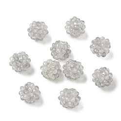 Labradorite Natural Labradorite Woven Beads, Cluster Beads, Faceted, Round, 8~9mm, Hole: 1.6mm