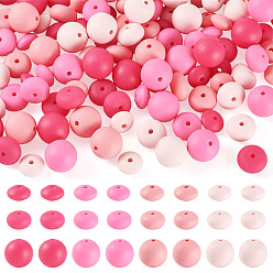 Gemischte Farbe 120Stück 12Stile Silikon-Fokalperlen, Mischformen, Gemischte Farbe, 12~15x6.5~15 mm, Bohrung: 2 mm, 10 Stück / Stil