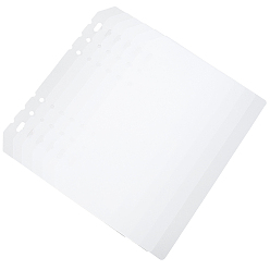 Белый Дым Разделители индексов из полипропиленового пластика, аксессуары для переплета, прямоугольные, серый, 214x150x0.5 мм