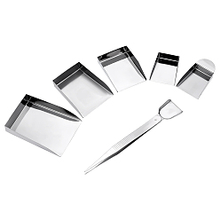Нержавеющая Сталь Цвет 5шт. 5 виды лопаток для бусин из нержавеющей стали, с пинцетом для бусин 1шт., цвет нержавеющей стали, лопаты: 6~11.15x4.8~8x1.7~2.3 см, 1 шт / стиль