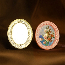 Oval 3d тисненая фоторамка, латунная восковая печать, головка штампа, для скрапбукинга открытки конверты свадебные приглашения подарок, овальный рисунок, 34x27.5x14.5 мм, отверстие : 7.5 мм