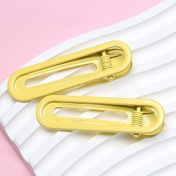 Желтый Железные заколки для волос , овальные, аксессуары для волос для женщин и девочек, желтые, 60x18 мм