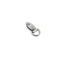 Platine Alliage coudre sur les fermoirs de sac à main, boucle de bouche de sac à bouton-pression, platine, 3.5x1.5 cm, Diamètre intérieur: 1.1 cm