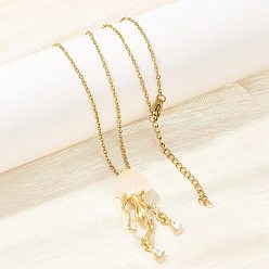 Золотой Женские кулоны из сплава, кристаллов и стразов, а также подвески в виде медуз из смолы., золотые, 17.80 дюйм (45.2 см)