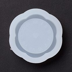 White Flower Silicone Molds, Shaker Molds, Quicksand Molds, Resin Casting Molds, for UV Resin & Epoxy Resin Jewelry Craft Making, White, 55x14mm