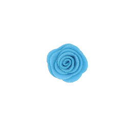 Deep Sky Blue Non-woven Fabrics Cabochons, for Garment Accessory, Flower, Deep Sky Blue, 40mm