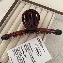 Кокосово-Коричневый Пластиковые заколки для волос с большими когтями, для женщин девушки густые волосы, кокосового коричневый, 128x45 мм