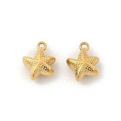 Морская звезда 304 прелести нержавеющей стали, ионное покрытие (ip), золотые, морская звезда, 9.5x8.5x5 мм, отверстие : 1.2 мм