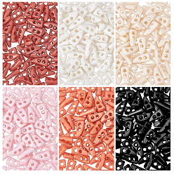 (52) Непрозрачная лаванда 360шт. 6 цвета 2- ..., аксессуары для одежды для кукол bjd, Бычий рог, разноцветные, 6x3x2 мм, отверстие : 1 мм, 60 шт / цвет