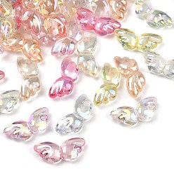 (52) Непрозрачная лаванда Уф-покрытие прозрачные акриловые бусины, радужный, крыло, разноцветные, 9x22x6.5 мм, отверстие : 2 мм