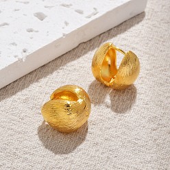 Настоящее золото 22K Текстурированные серьги-кольца из латуни в форме капли для женщин, реальный 22 k позолоченный, 16.5x16.5x12 мм