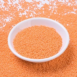 (RR405FR) Матовый Непрозрачный Мандариновый AB Миюки круглые бусины рокайль, японский бисер, 11/0, (rr 405 fr) матовый непрозрачный мандарин ab, 2x1.3 мм, Отверстие : 0.8 мм , около 5500 шт / 50 г