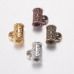 (52) Непрозрачная лаванда Поручни из сплава, петля под залог, без кадмия и без свинца, колонка, разноцветные, 6.5x7x4 мм, отверстие : 1 мм, внутренний диаметр: 2 мм