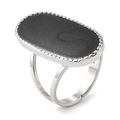 Нержавеющая Сталь Цвет Овальные 304 эмалированные открытые манжеты из нержавеющей стали для женщин, цвет нержавеющей стали, внутренний диаметр: 16 мм