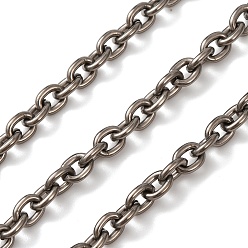 Без Покрытия Титановые кабельные цепи, несварные, с катушкой, сырой (без покрытия), 5.5x4x1 мм