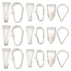 Серебро 15 шт. 3 стили 925 застежки-кнопки из стерлингового серебра, серебряные, 6~7.5x2.5~5x3~5 мм, 5 шт / стиль