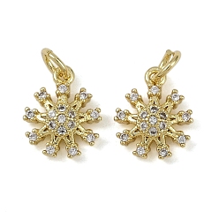 Настоящее золото 18K Латунные микро проложить кубического циркония подвески, , долговечный, без кадмия и без свинца, стойки покрытие, с целью перехода в кольце, реальный 18 k позолоченный, 12.5x10x3 мм, отверстие : 3.5 мм