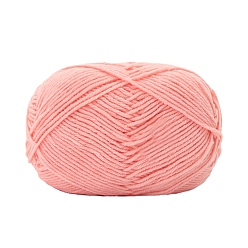 Licht Korallen Strickgarn aus Acrylfaser aus Milchbaumwolle, 4 -ähnliches Häkelgarn, Lochnadelgarn, Licht Korallen, 2 mm