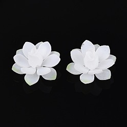 Бледно-Зеленый Термоусадочные акриловые колпачки, гардения, бледно-зеленый, 31~33x28~30x17~18.5 мм, отверстие : 0.9~1.2 мм