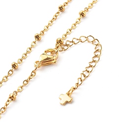 Golden 304 Stainless Steel Satellite Chains Necklace, Golden, 18-1/8(46cm), 3mm