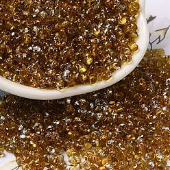 (932FM) Темно-синий аква-матовый с подкладкой Спрей роспись стекла бисер, арахис, темно-золотистые, 4~5x2~2.5x2~2.5 мм, отверстие : 0.8~0.9 мм, Около 8500 шт / фунт