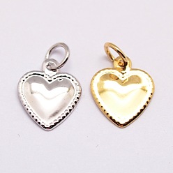 (52) Непрозрачная лаванда Латунь прелести, сердце, без кадмия, без никеля и без свинца, разноцветные, 10x8x1 мм, отверстие : 3 мм