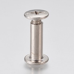 Платина Железные винтовые заклепки, чикаго винты, аксессуары для одежды, платина, 16x9.5 мм, Ручка: 5 мм